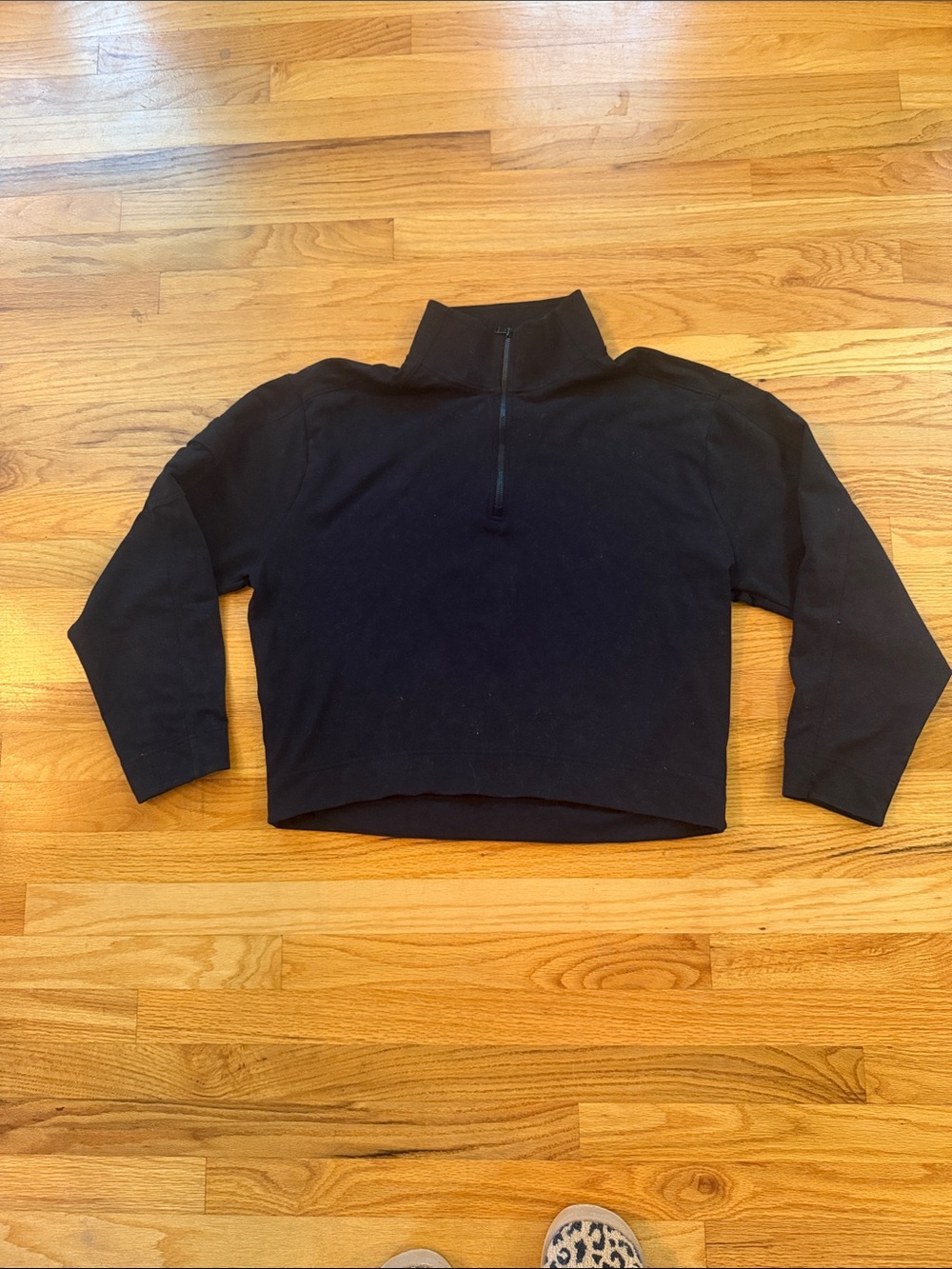 Athleta Black Half-Zip Cargo Sweatshirt, See Matching Bottoms in My Closet